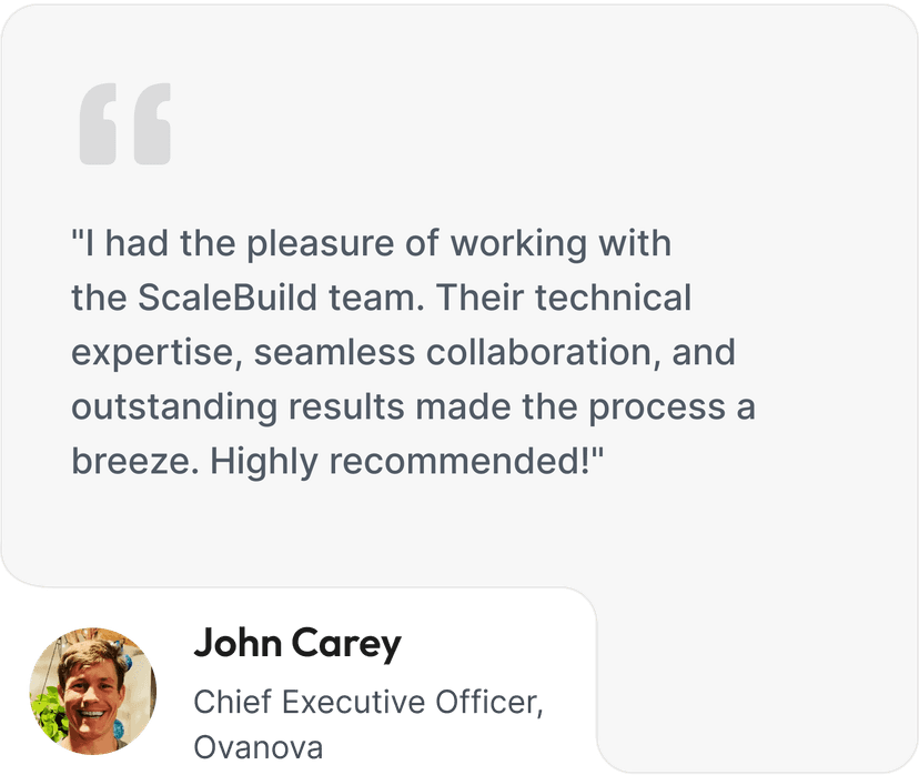 Testimonial from John Carey